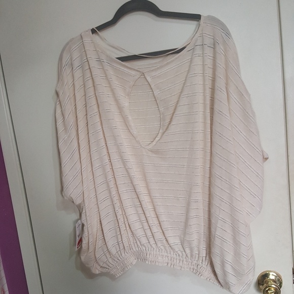 NWT| Free People Boat neck stripe knit top - Picture 2 of 2